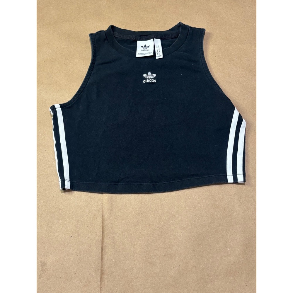 Adidas Black Crop Top Womens Medium